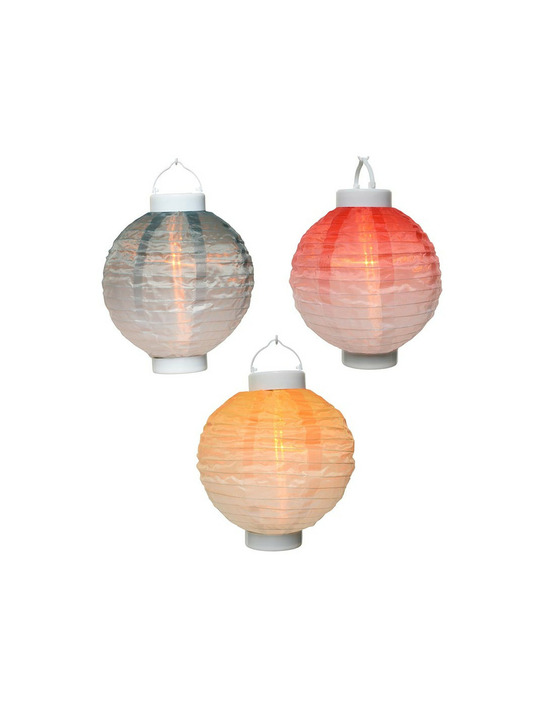 Lampe solaire en nylon degrade de couleurs ø20x23cm.