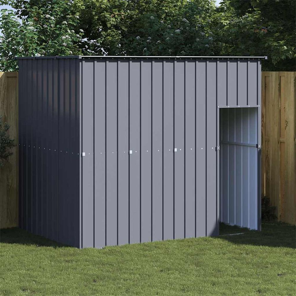 Grande niche pour chien acier galvanisé avec toit extérieur anthracite