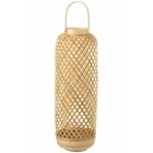Lanterne cylindrique en bois naturel 20x20x60 cm