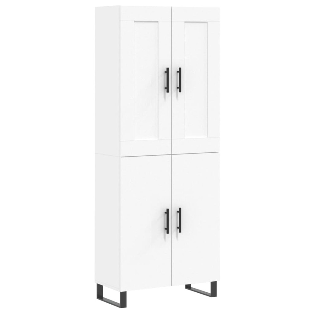 Buffet bahut commode armoire meuble de rangement organisateur cuisine salle de séjour salon haut 69,5 x 34 x 180 cm bois d'in