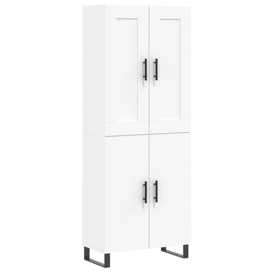 Buffet bahut commode armoire meuble de rangement organisateur cuisine salle de séjour salon haut 69,5 x 34 x 180 cm bois d'in