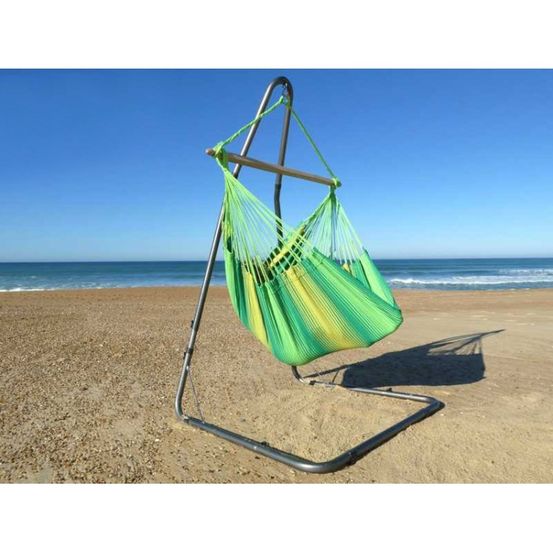 Hamac chaise soleil vert xxl support soledad