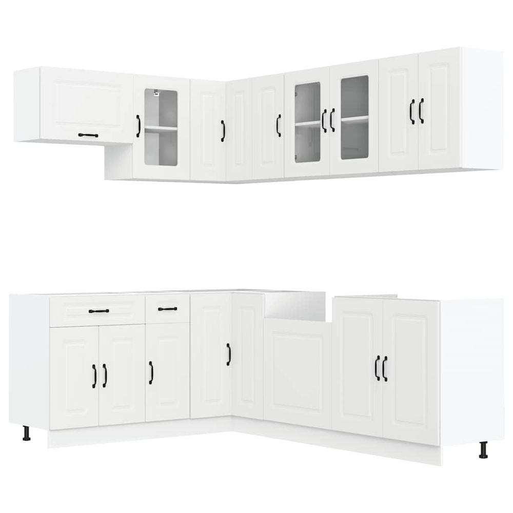 Ensemble d'armoires de cuisine 11 pcs kalmar bois d'ingénierie