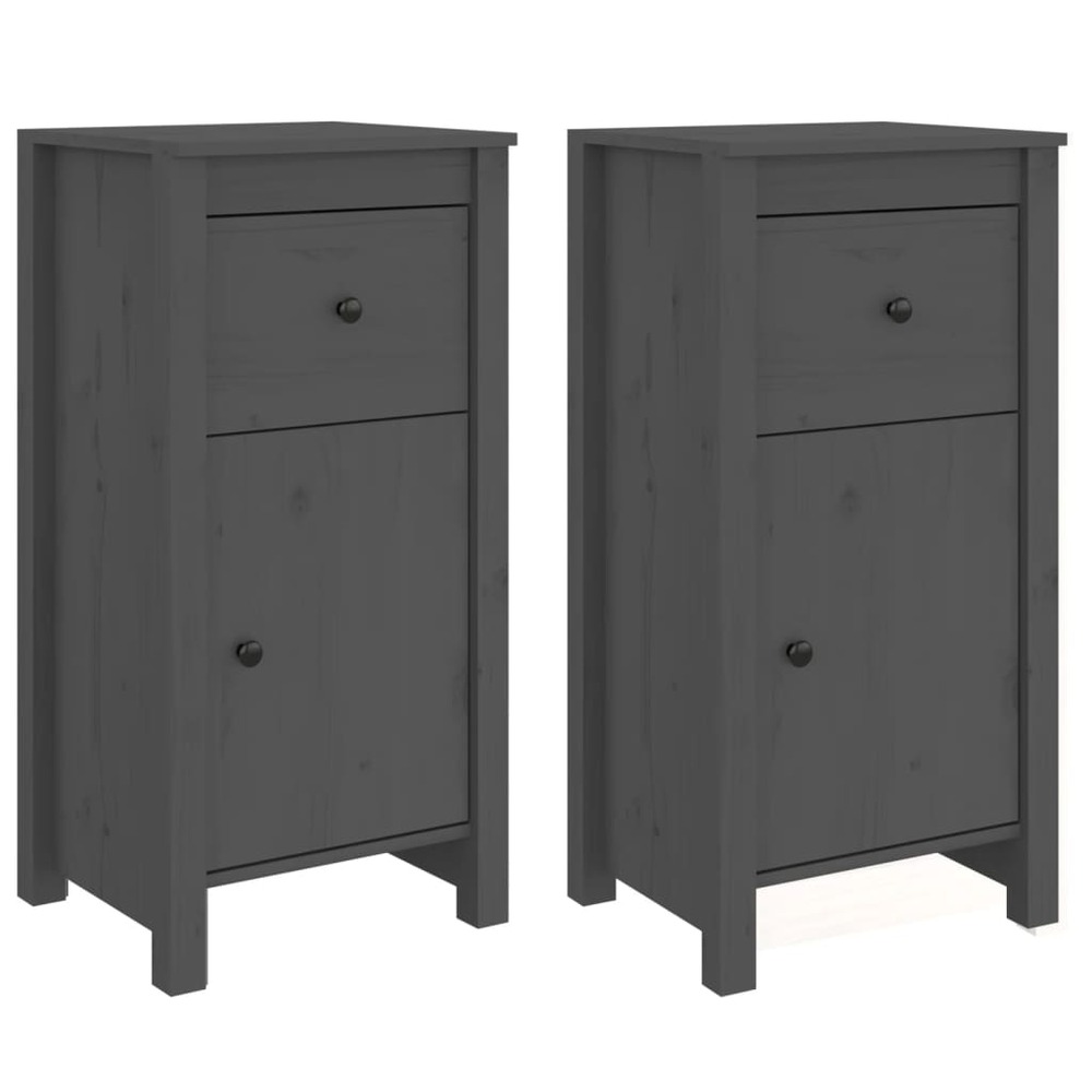 Buffet bahut commode armoire meuble de rangement organisateur cuisine salle de séjour salons lot de 2 40 x 35 x 80 cm bois ma