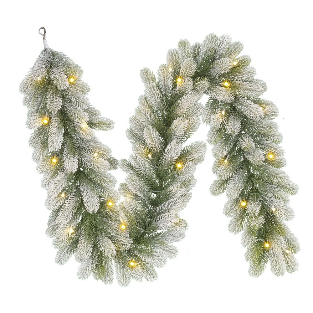 Black box trees nagoya guirlande de noël avec éclairage led et fonction minuterie - l180 x ø20 cm - vert