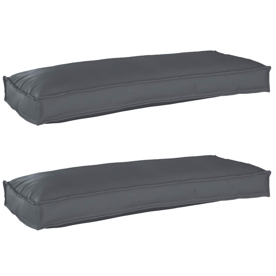 Set de coussins de palette 2 pcs anthracite 100 x 40 x 8 cm