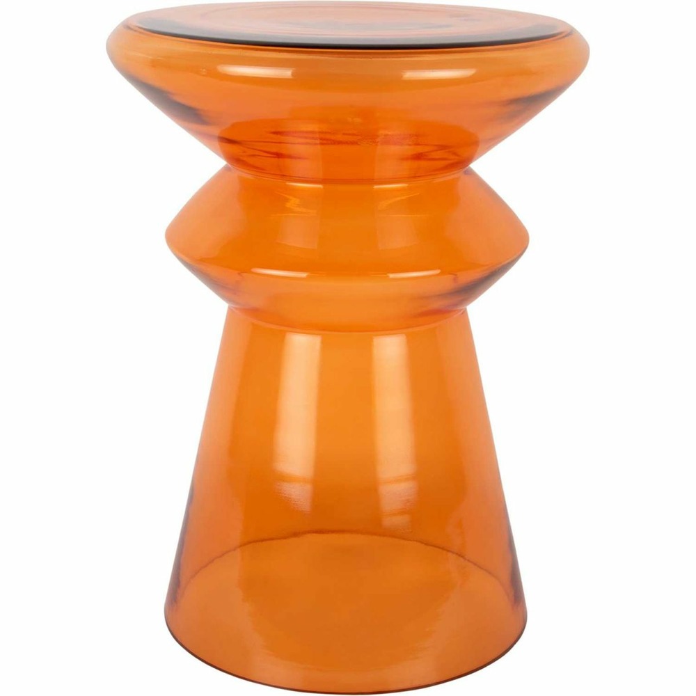 Table d'appoint en verre amarre orange