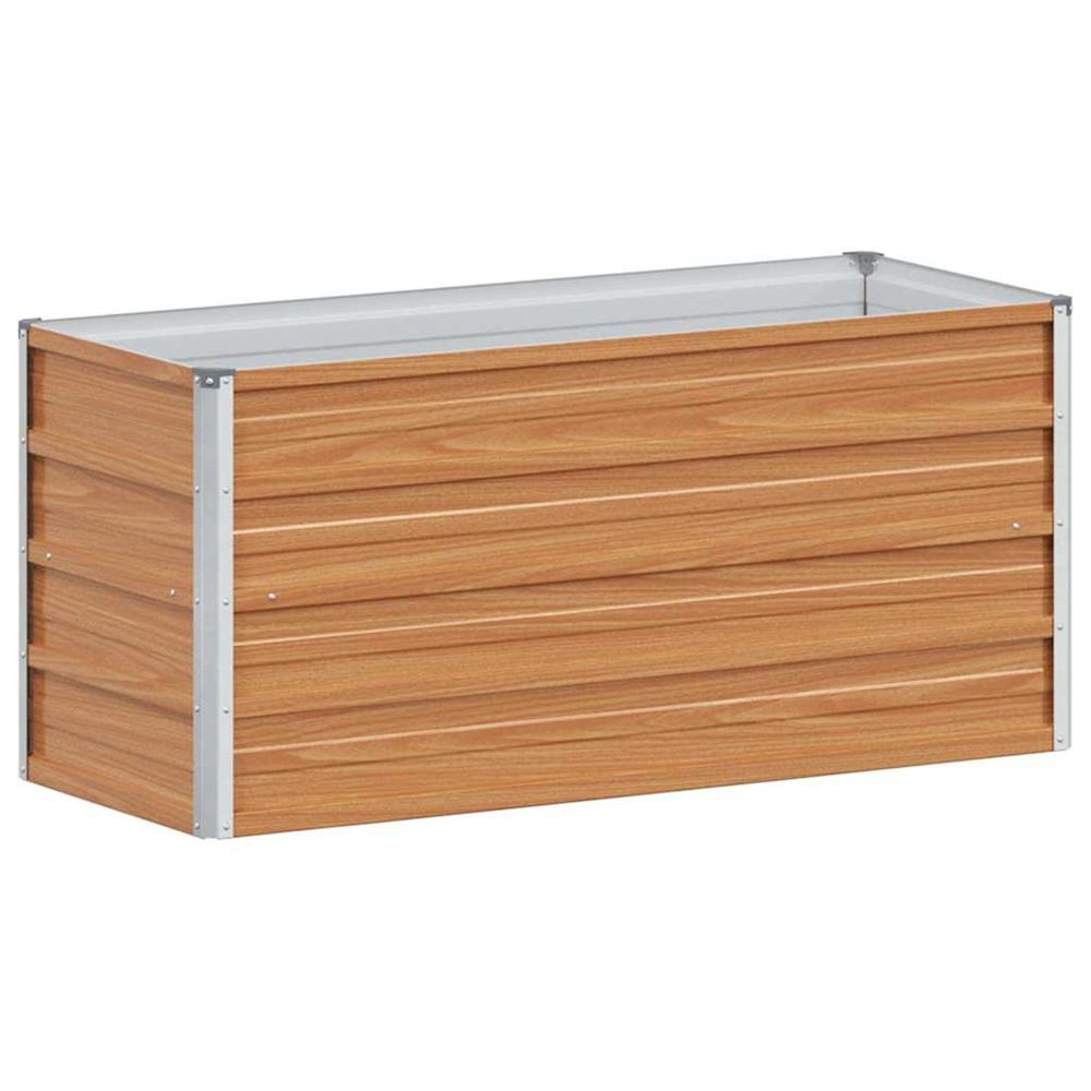 Jardinière d'extérieur surélevée marron clair 100 x 40 x 45 cm