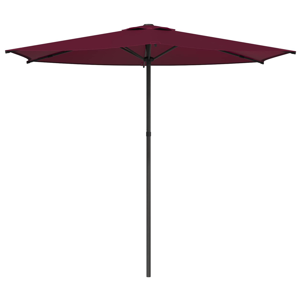 Parasol de jardin 270 x 270 cm polyester rectangulaire bordeaux