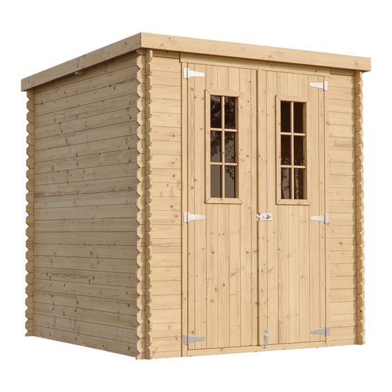 Timbela m309c abri de jardin en bois - l204xl204xh200 cm/3.53 m2