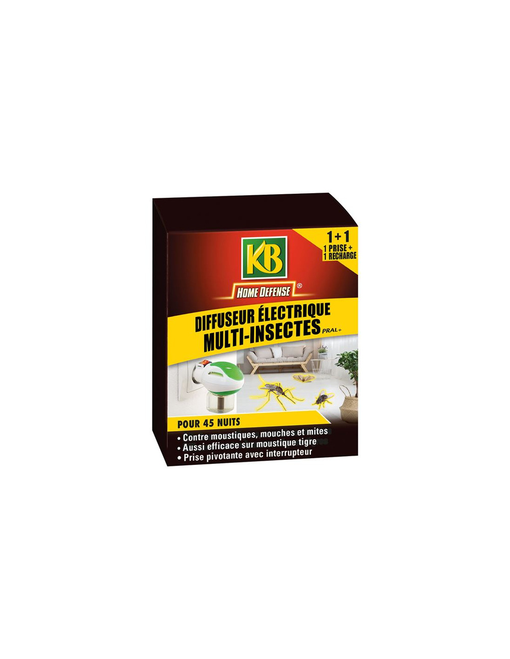 Diffuseur électrique anti-moustiques + recharge 35ml /nc - kb