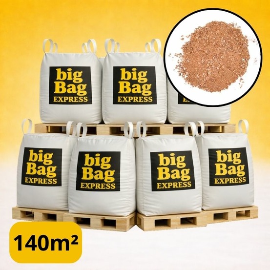 Pack 7 x big bag de +/- 1,5t ≃ 140m² sable stabilisé rose de provence pour terrain de pétanque ø 0/4 mm - livraison premium
