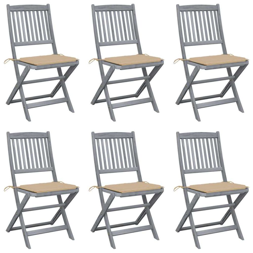 Chaises pliables d'extÃ©rieur 6 pcs