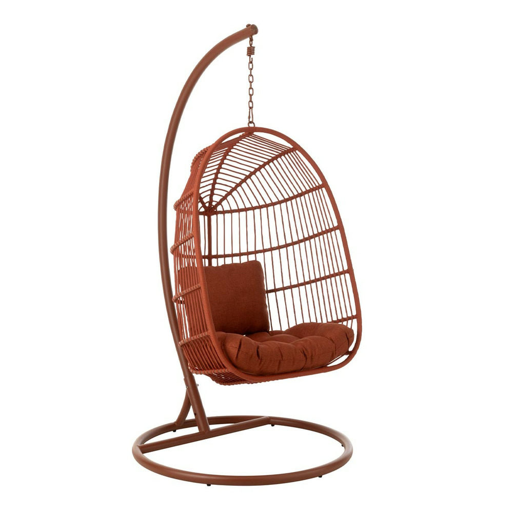 Fauteuil suspendu design corde egga 203cm rouge