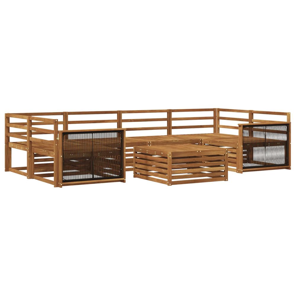 Ensemble de canapés d'extérieur 7 pc naturel
