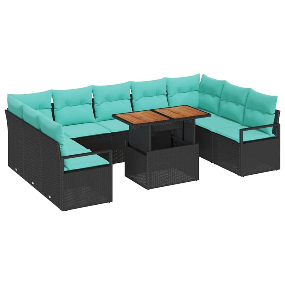 Ensemble de canapé de jardin 10 pc 9-nombre de places