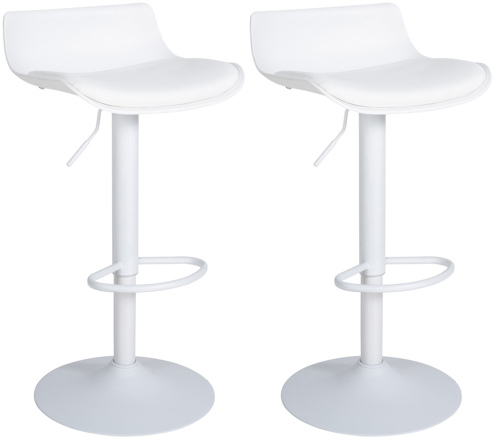Lot de 2 tabourets de bar aveiro simili cuir