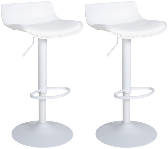 Lot de 2 tabourets de bar aveiro simili cuir