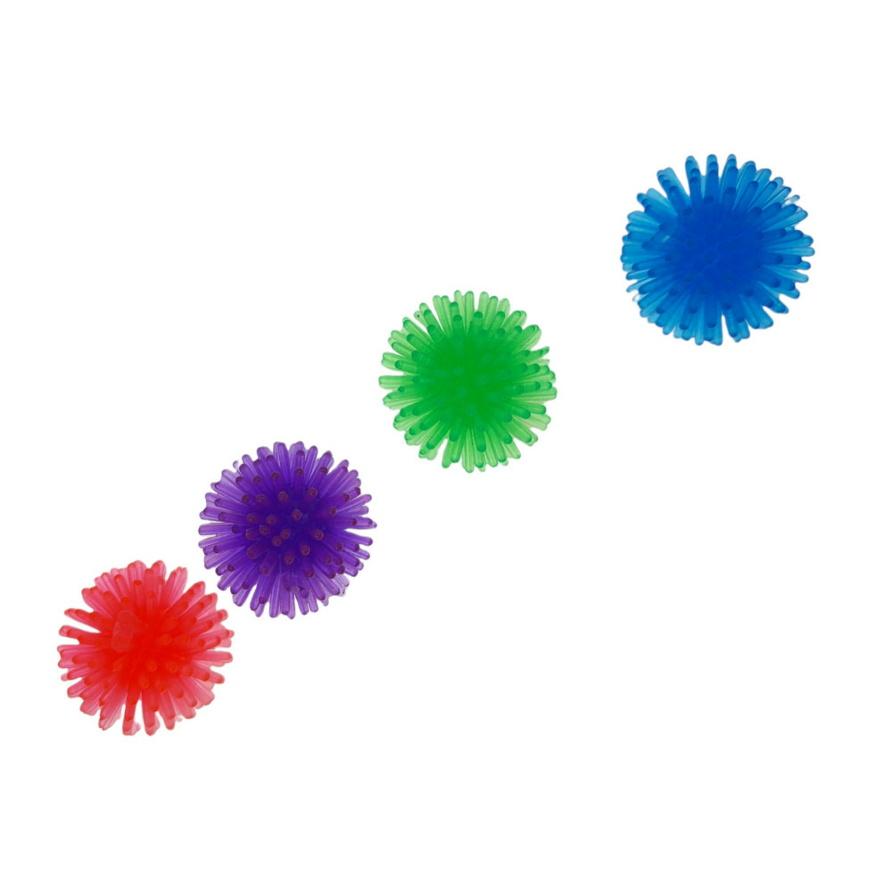 4 balles hérisson ø 3 cm jeux pour chat