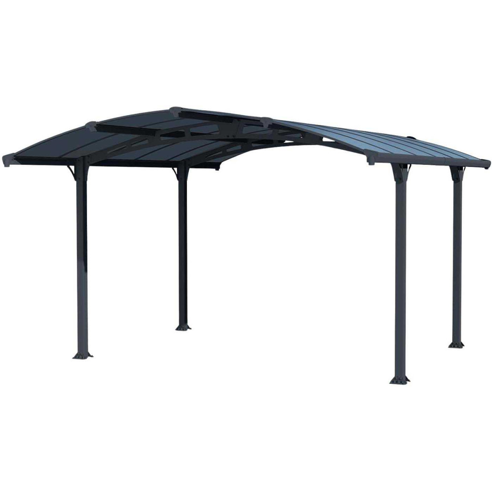 Carport en aluminium et polycarbonate arcadia 4. 35 x 3. 59 m