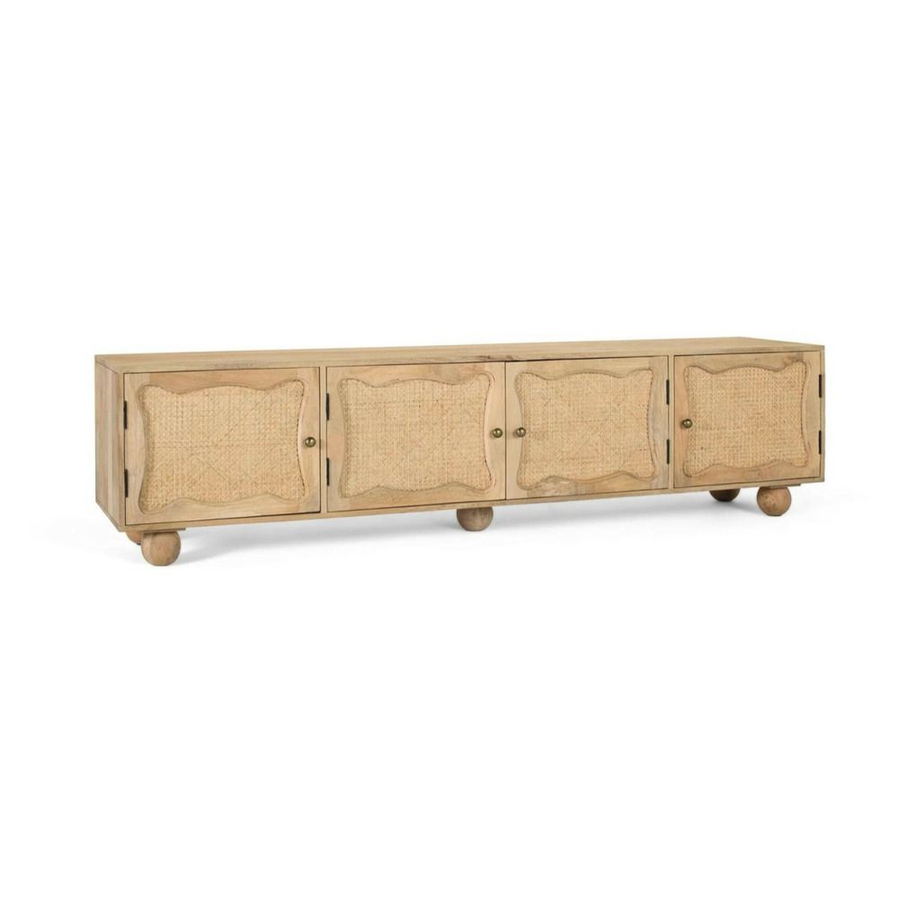 Meuble tv bois naturel - décoration d'autrefois