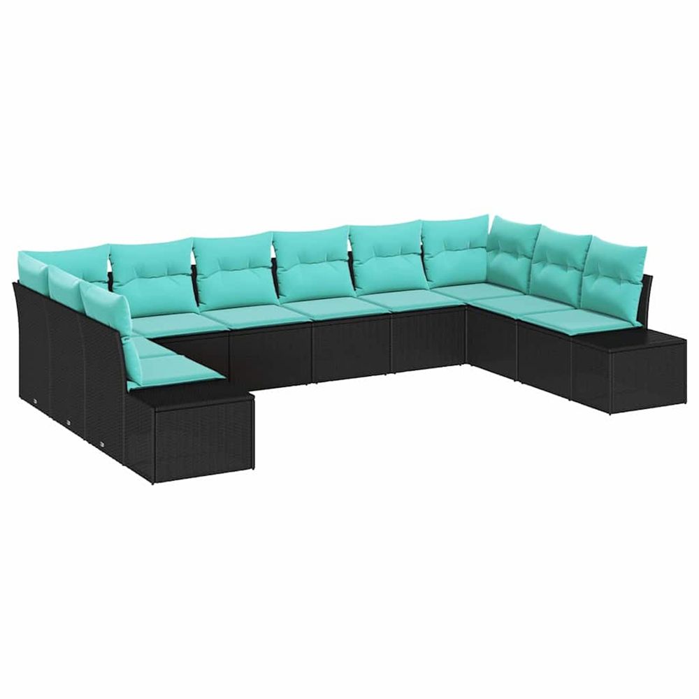 Ensemble de canapé de jardin 10 pc 9-nombre de places