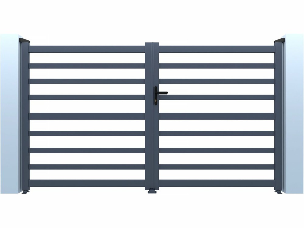 Portail aluminium ajouré 