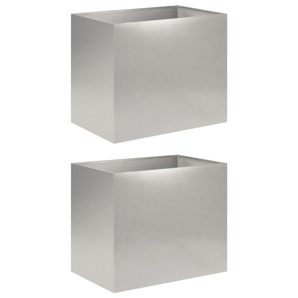Cache-pot de jardin 2 pc argenté 50 x 40 x 50 cm