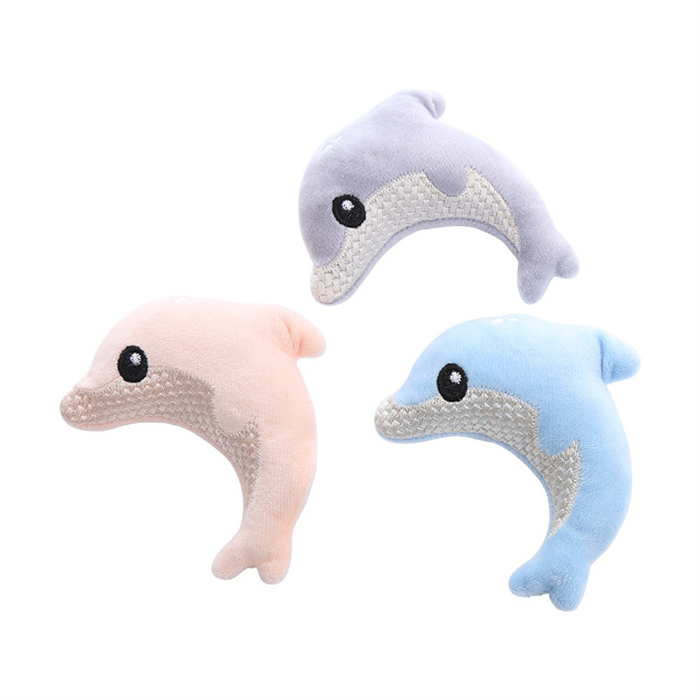 Dtopbuyage jouet interactif dauphin en peluche pour chat