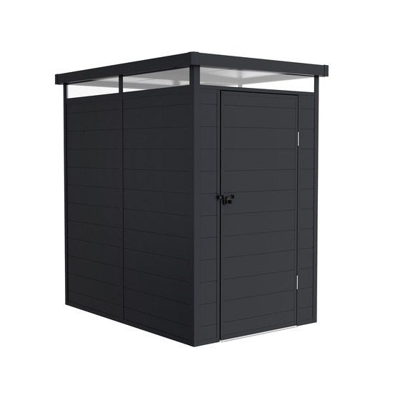 Abri résine terra 2,47m² - 173x143x204cm - abri de jardin extérieur - porte avec charnières - tragaluz pour lumière naturelle