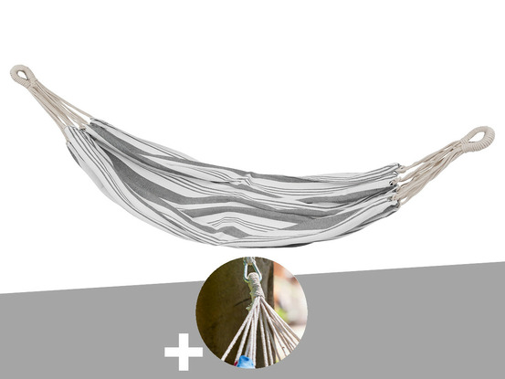 Toile de hamac à rayures gris elozio