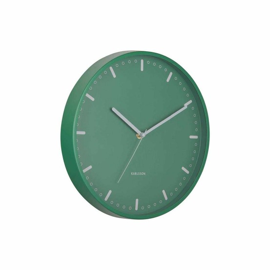 Horloge murale en aluminium cool retro vert