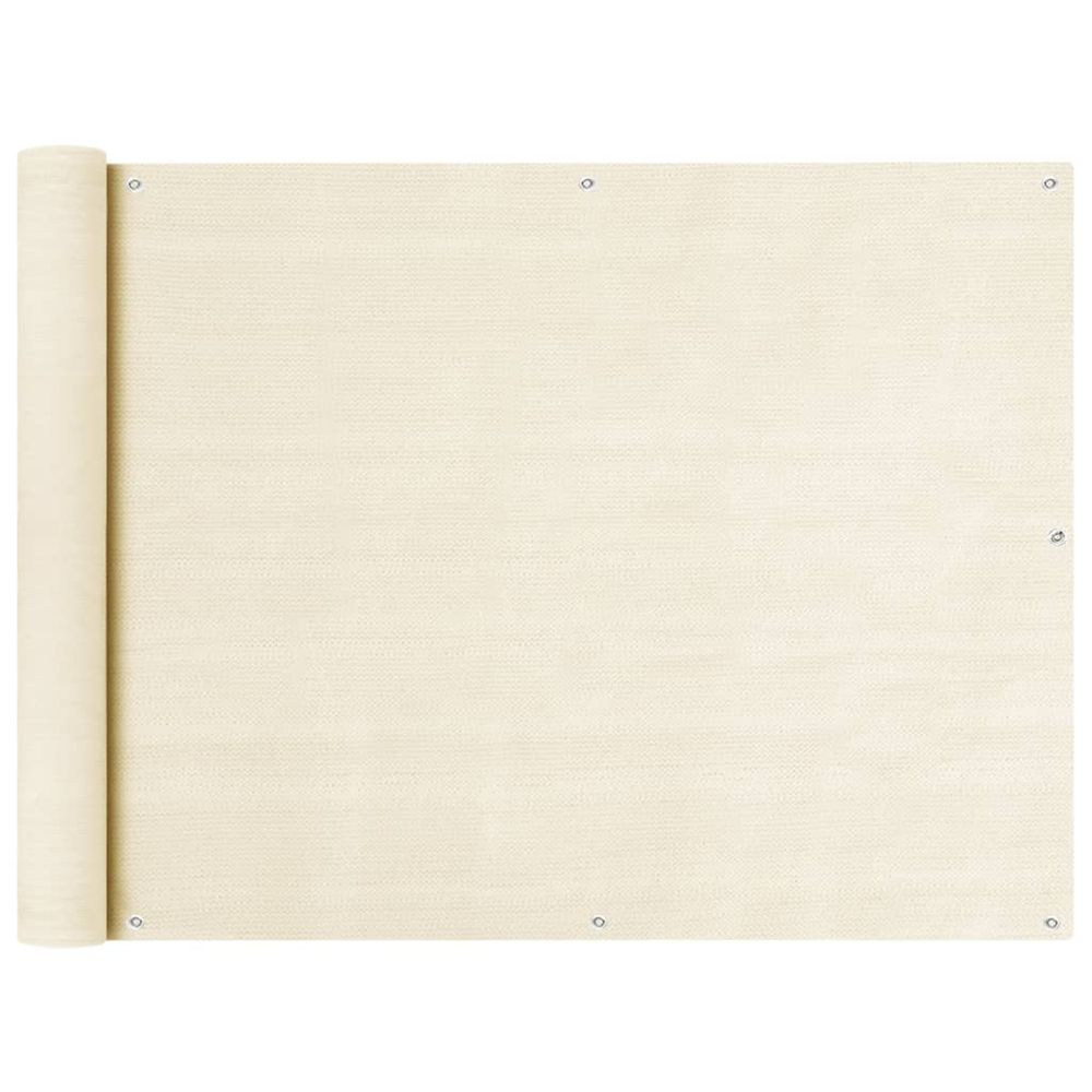 Écran de balcon crème 90x400 cm pehd