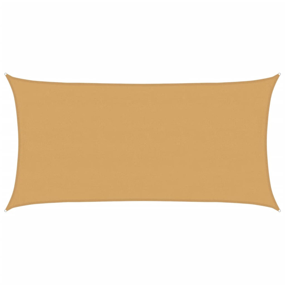 Voile d'ombrage 160 g/m² rectangulaire sable 4x7 m pehd