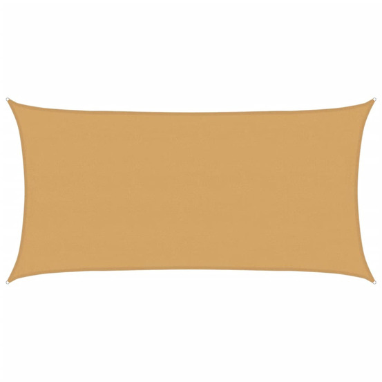 Voile d'ombrage 160 g/m² rectangulaire sable 4x7 m pehd