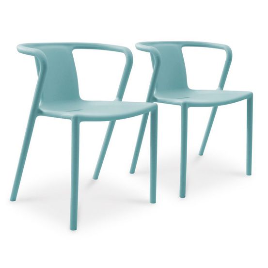 Lot de 2 fauteuils de jardin empilables
