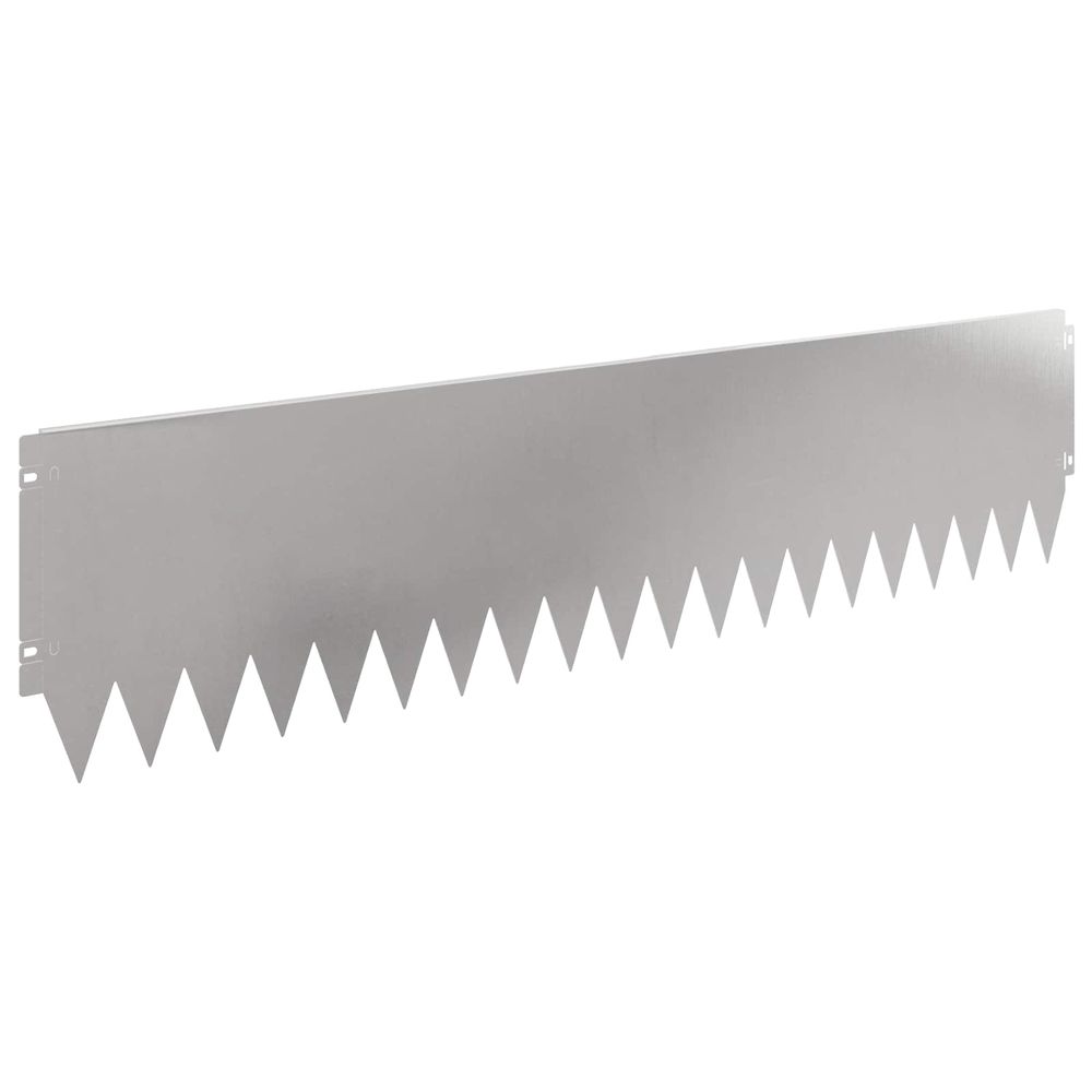 Bordure de pelouse 20 pc 103 x 25 cm acier argenté
