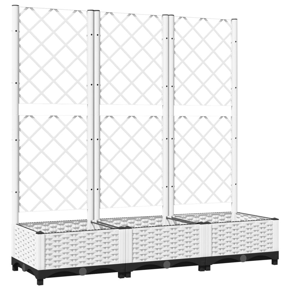 Cache-pot de jardin blanc 120 x 40 x 121,5 cm