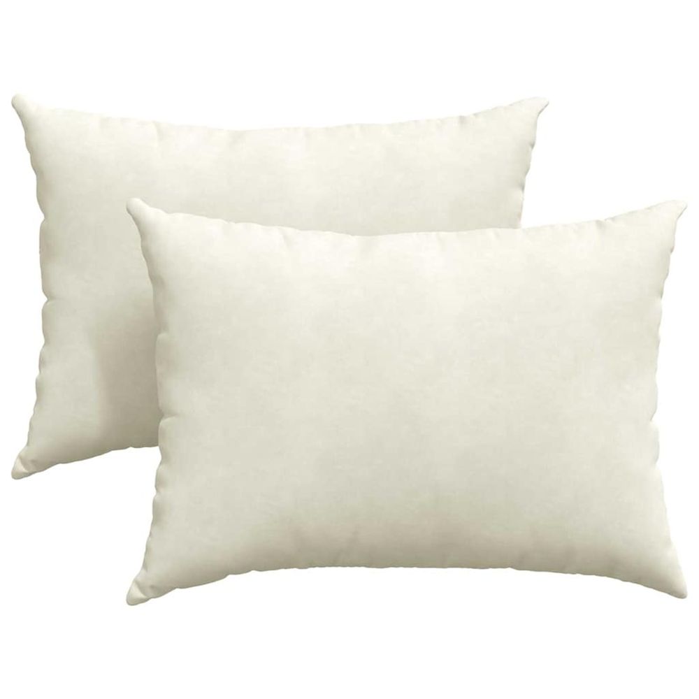 Coussins de canapé 2 pcs crème 70 x 50 cm