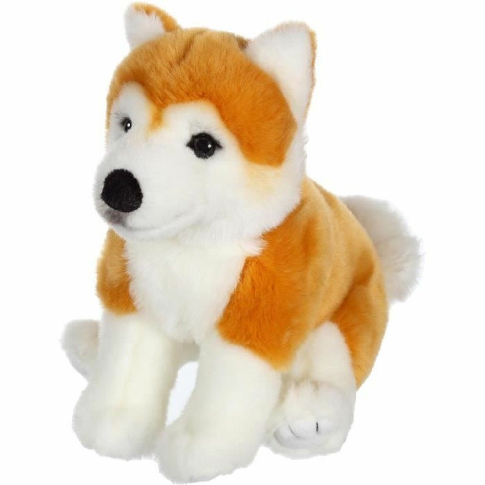 Peluche chien shiba - assis, 25 cm