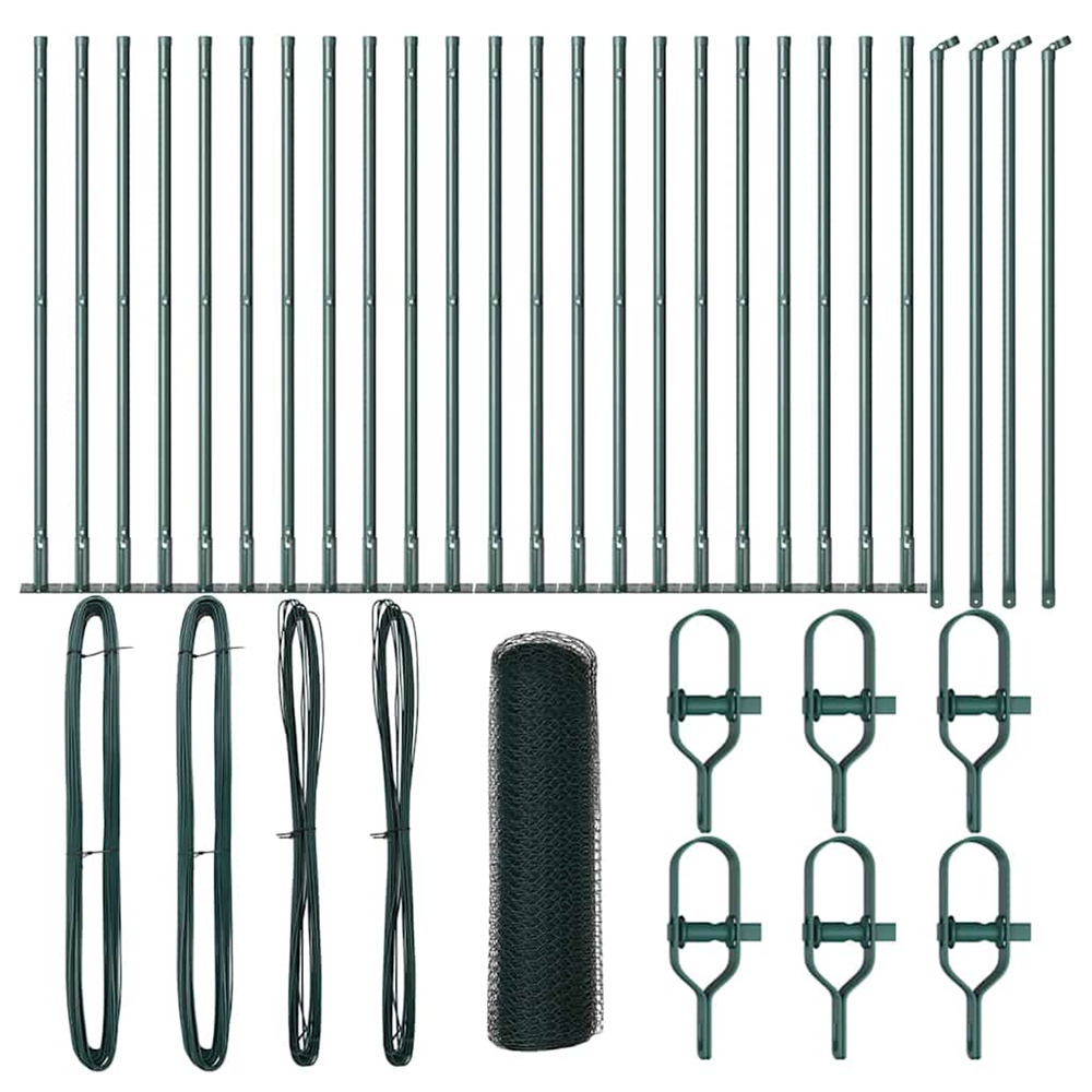 Poteau de clôture. Vert 50 x 0,8 m (maillage de 13 mm)