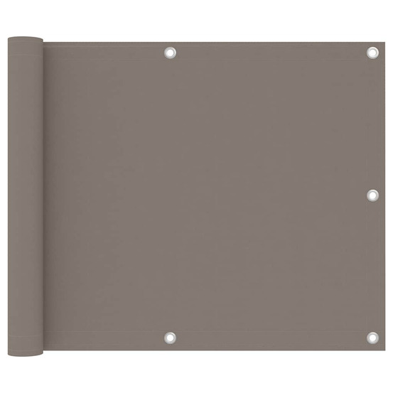 Écran de balcon taupe 75x600 cm tissu oxford
