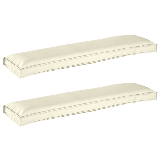 Set de coussins de palette 2 pcs crème 150 x 40 x 8 cm