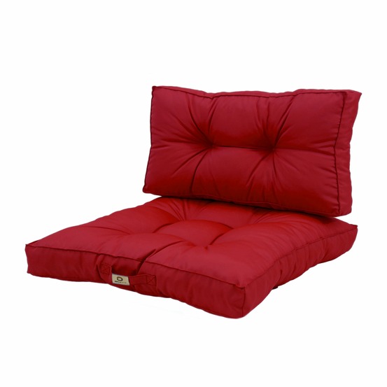 Coussins pour salon de jardin capitonné 60x60cm rouge