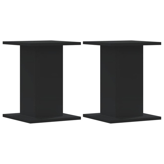 Supports pour plantes 2 pcs noir 30x30x40 cm bois d'ingénierie