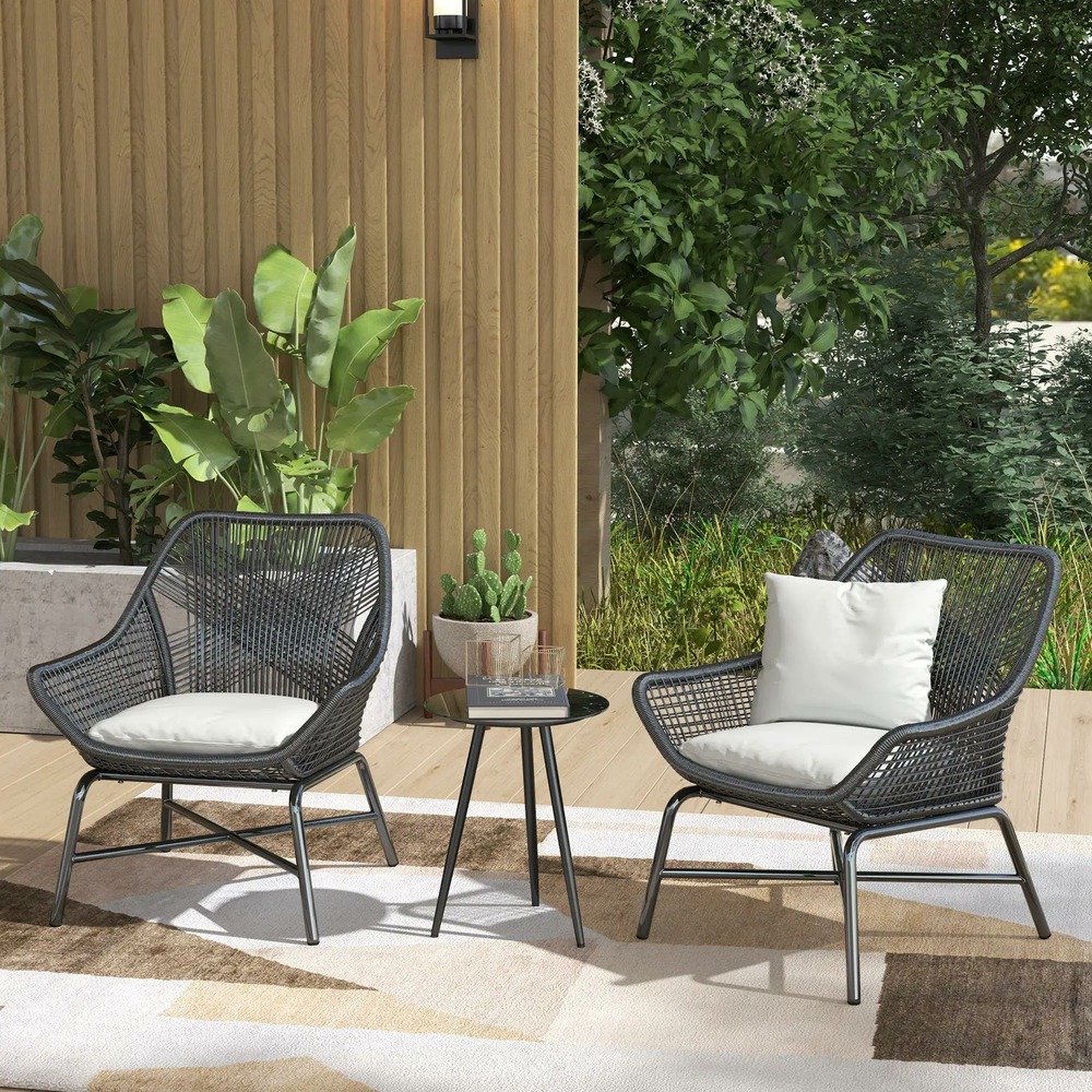 Petite table basse ronde, table d'appoint, plateau en verre trempé, pieds effilés, cadre en acier, ø 40 x 50 cm, noir