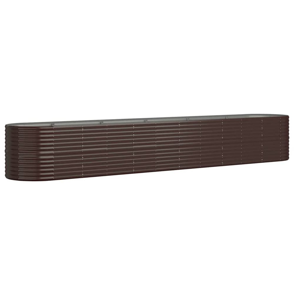 Lit surélevé de jardin acier galvanisé marron
