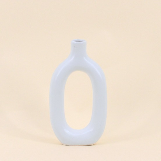 Vase design en céramique blanche 24cm