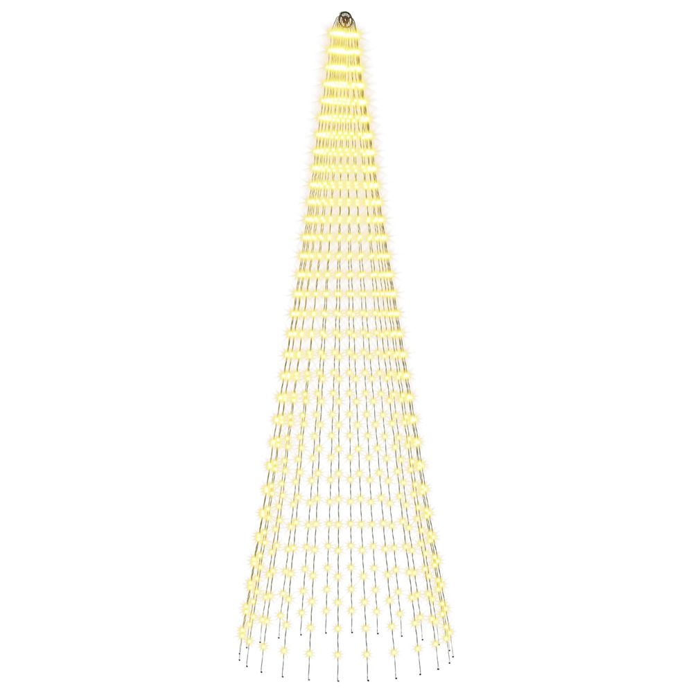 Lumières pour sapin de noël avec piquets 744 led blanc chaud et