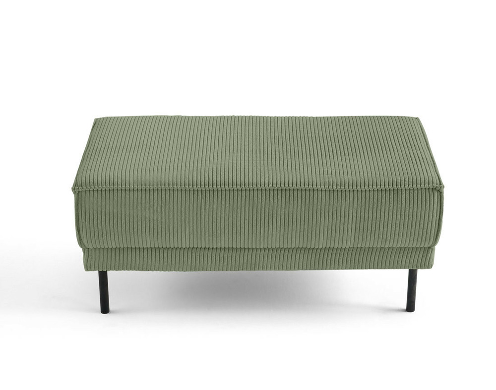 Charlie - pouf - pieds hauts - en velours côtelé